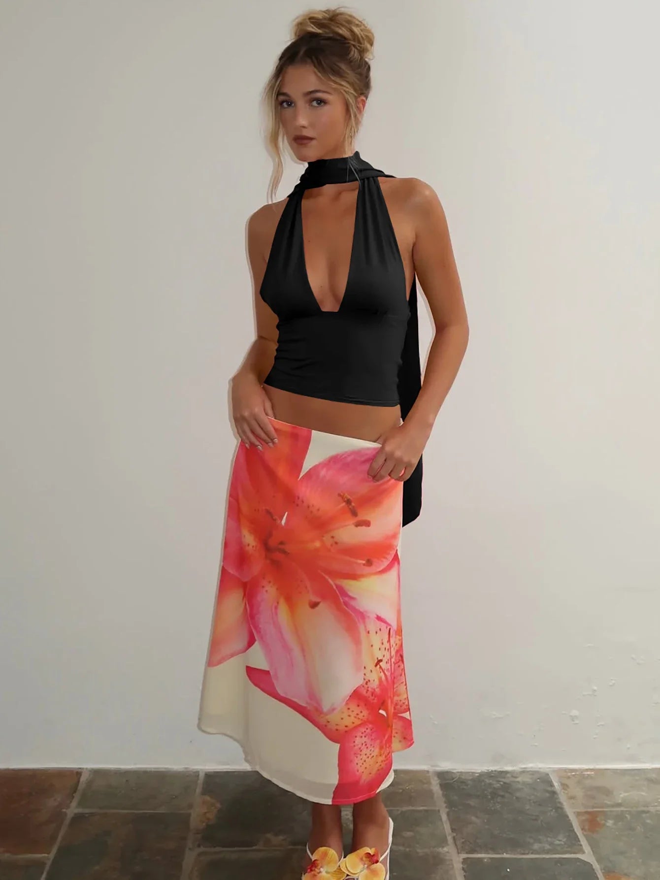 Plunge Tie Top