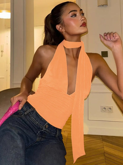 Plunge Tie Top