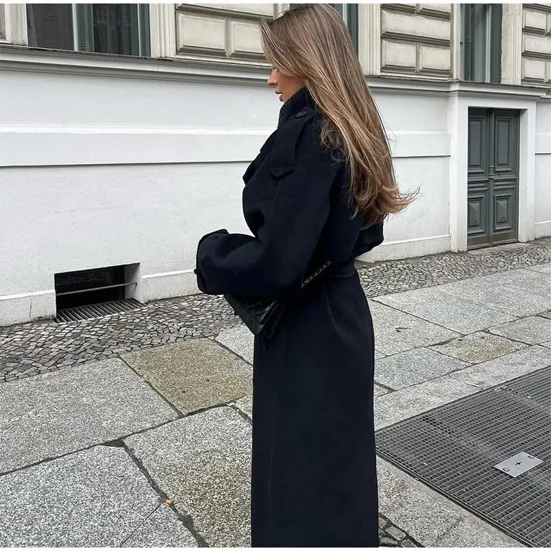 Maison Black Overcoat