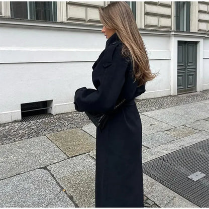 Maison Black Overcoat