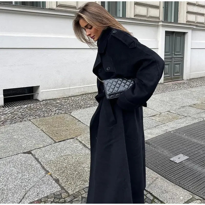Maison Black Overcoat