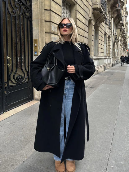 Maison Black Overcoat