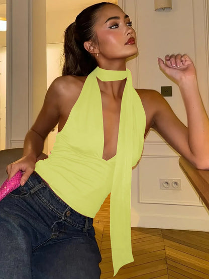 Plunge Tie Top