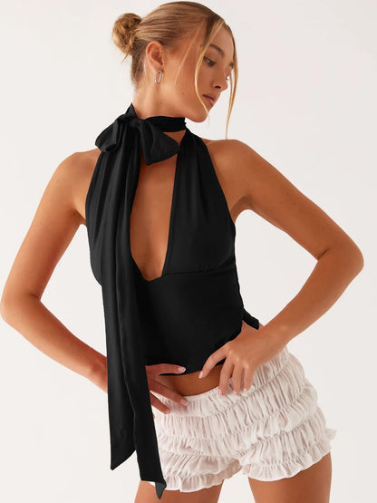 Plunge Tie Top