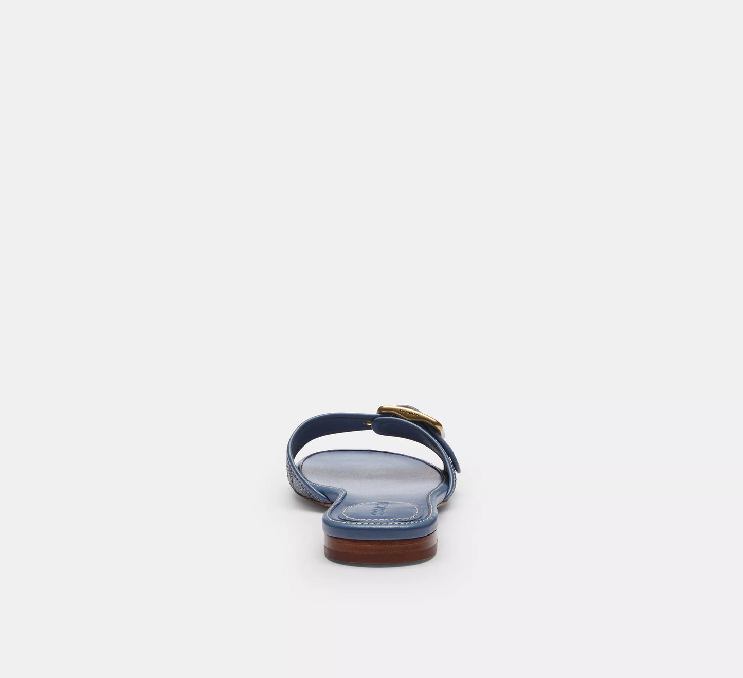 Margot Flat Sandal In Crystal Signature Denim