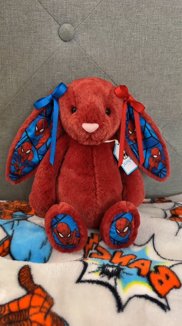SpiderMan Custom Bunny Plush